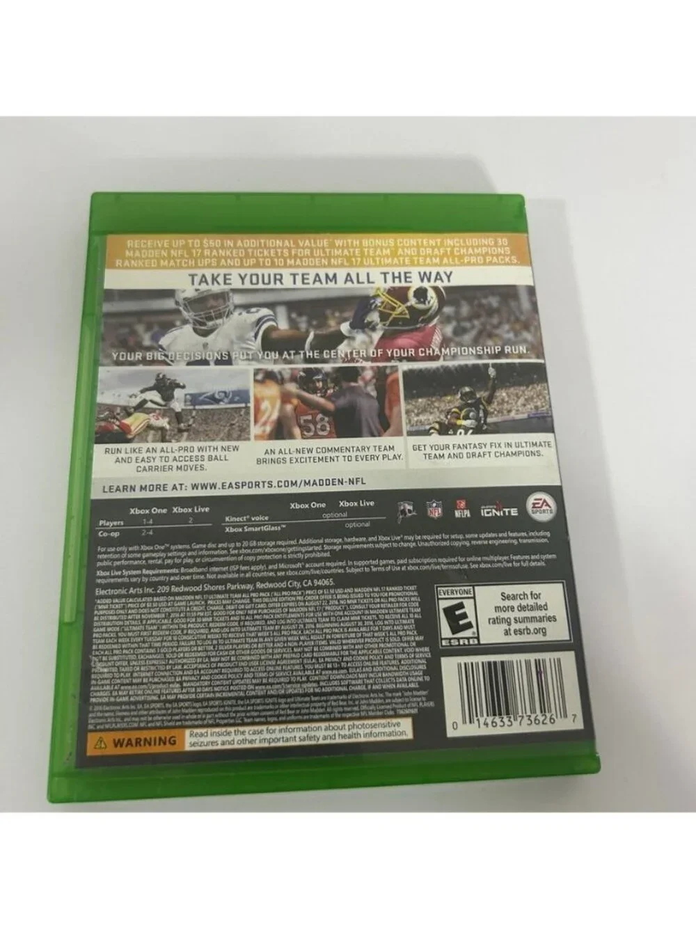 Xbox One Madden Lot of 3 NFL 19 + 18 + 17 Deluxe Edition Video Game Complete